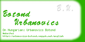 botond urbanovics business card
